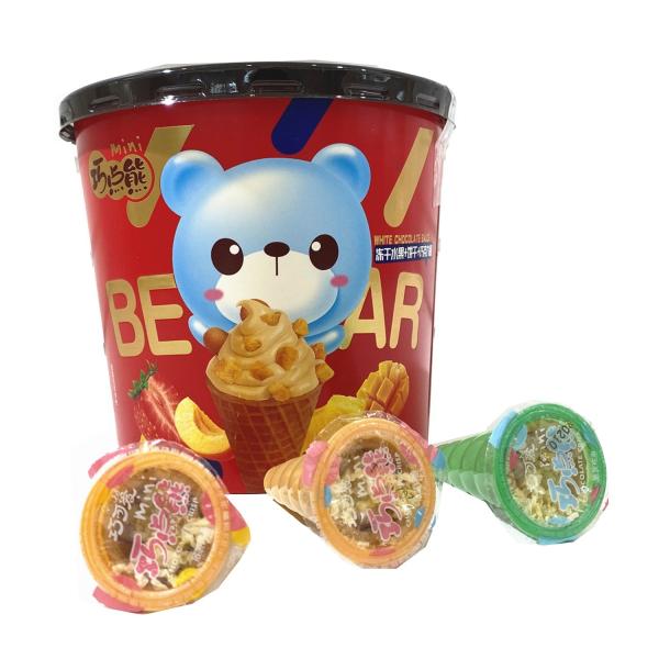 Quality 10g Freeze Dried Fruit With Chocolate Jam Crisp Waffle Ice Cream Cone wholesale
