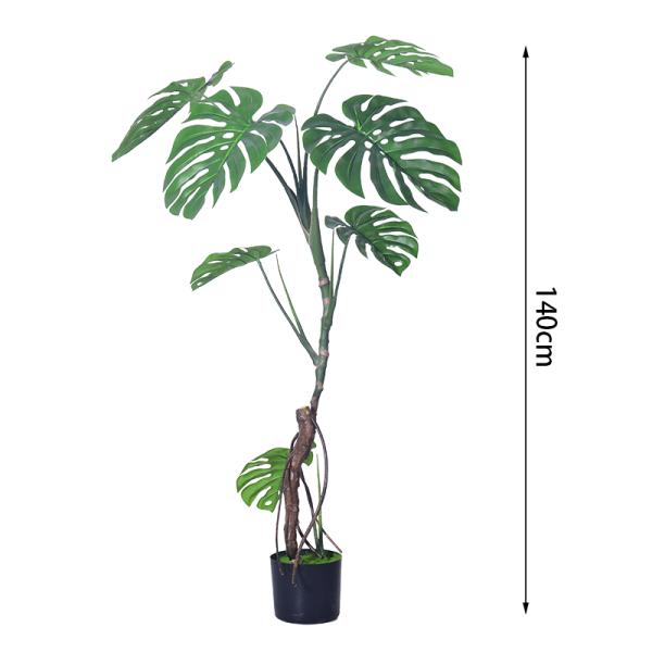 140cm/ 170cm faux monstera plant with Aerial Roots | Single Stem Silk Plant | Hotel Lobby Tree | Factory Direct