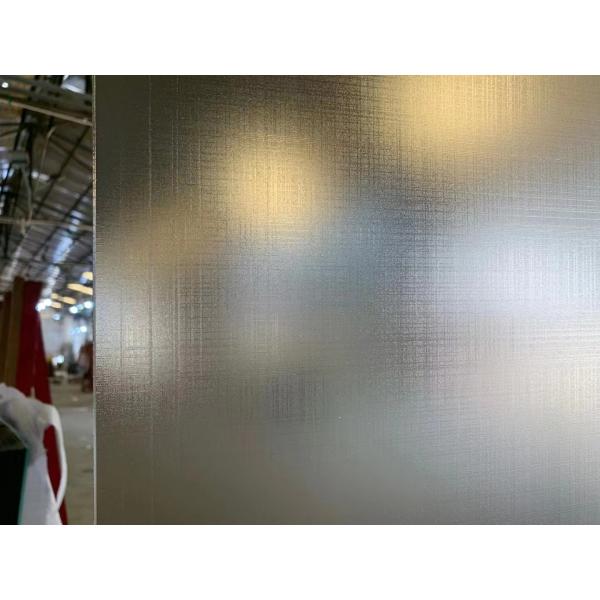 Quality Frosted Acid Etched Tempered Glass Decreration Cross Wire Drawing wholesale