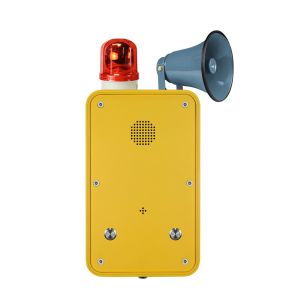 Weatherproof Hands Free Telephone with Flashing Beacon and Metal Loudspeaker