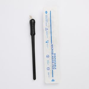 Blister Package Black Big Head Disposable Microblading Pen with Sketch Blade