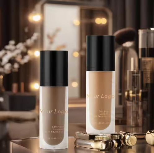 Quality OEM/ODM No Logo Luxurious Private Label Colors Full Coverage Lqiuid Concealer Vegan Waterproof Long Lasting Liquid Foundation wholesale