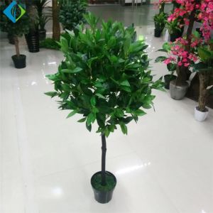 Ornamental Artificial Bonsai Tree Plastic Leaf Evergreen Type For Tea House
