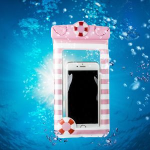 China Clear Waterproof Cell Phone Pouch Cartoon Waterproof Mobile Pouch Cover Floating on sale