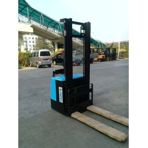 Stand On 1500kg Electric Powered Wrap-Over Pallet Stacker With 1600/2500/3000