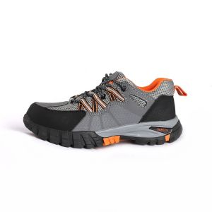 China Breathable Slip Resistant Unisex Low Cut Leather Workplace Sneakers Mesh Boots Safety Shoes on sale