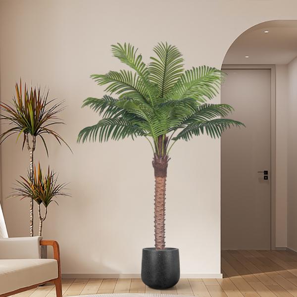 180cm 210cm Artificial Coconut Trees Fake Plants Large Green Palm Bonsai Decoration Room Floor Potted