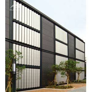 Cheap Residential Curtain Wall Louvers Remote Manual Control PVDF Coating Durable for sale