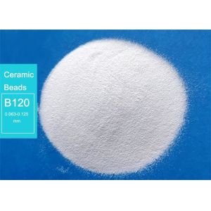 Cheap B120 Size Ceramic Bead Blasting 0.063 - 0.125mm Used In Sandblasting Room for sale
