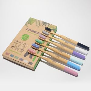 BPA Free Eco Friendly Hotel Reusable Bamboo Toothbrush With Soft Nylon Bristles