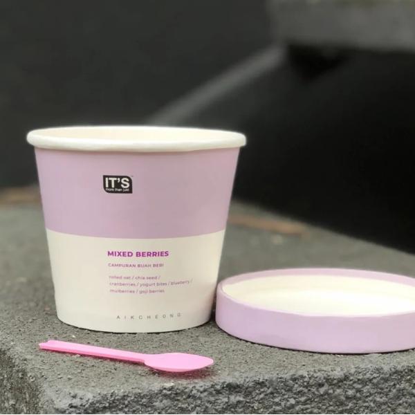 Disposable Biodegradable OEM Custom Design Ice Cream Drinking Food Packing Container Paper