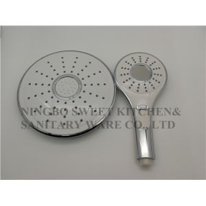 chrome plating shower head hand shower set round overhead shower rain shower ABS