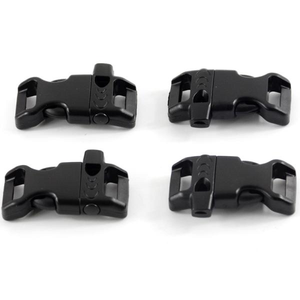 15mm Curved Side Release Paracord Whistle Buckle in Package Size 3.00cm * 2.00cm * 0.50cm