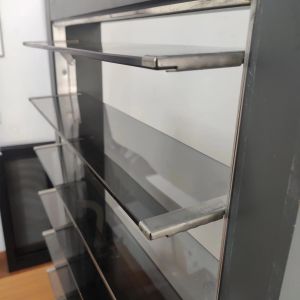 Ventilated Tempered Frosted Glass Fixed Louver Window Aluminium Shutter For