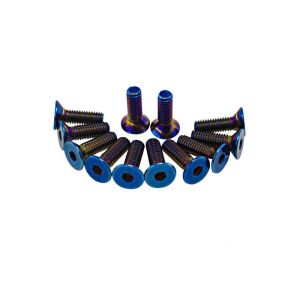 Automobiles Titanium MTB Bolts Blue Hexagon Socket Countersunk Head Screws