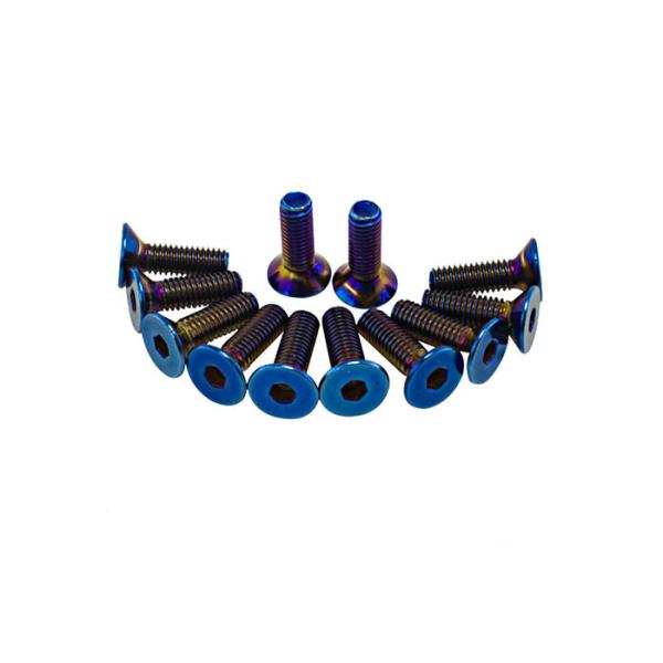 Quality Automobiles Titanium MTB Bolts Blue Hexagon Socket Countersunk Head Screws wholesale