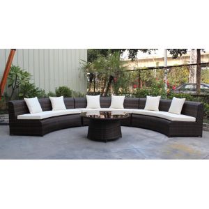 4 piece -weather resistant PE wicker rattan Star hotel lobby luxury sofa commercial furniture for hotel -16233