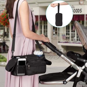 Premium Deep Cup Holders Universal Stroller Organizer