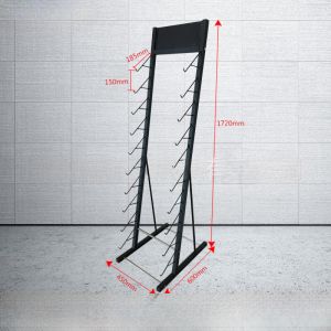 Double Sided Tile Display Stand 1720mm Wooden Floor Display Rack For Showrooms