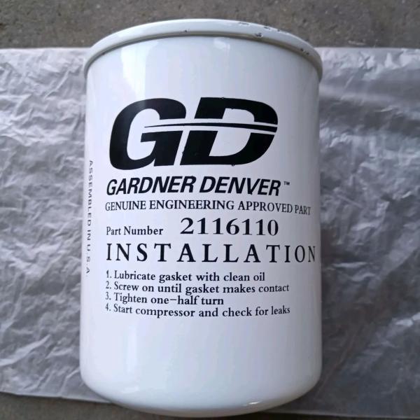 Quality Gardner Denver Oil Filter 2116110 for Screw Air Compressors 10-20 Micron wholesale
