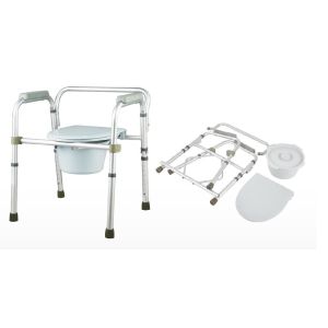 Medical Commode Chair Foldable Aluminum Commode Chair With Bedpan