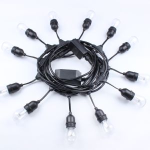 24ft LED Outdoor Weatherproof led string lights Vintage Edison Remote Control