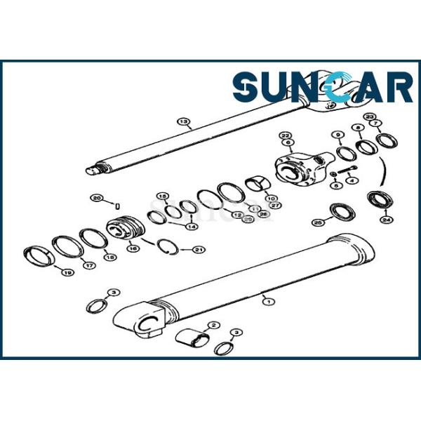 1542881C1 Case Seal Repair Kit 721C 621B 821E Wheel Loader Hydraulic Cylinder