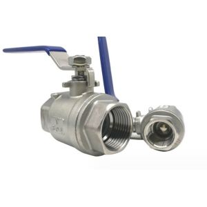 2PC Stainless Steel Ball Valve 316 304 Material for Normal Temperature Media