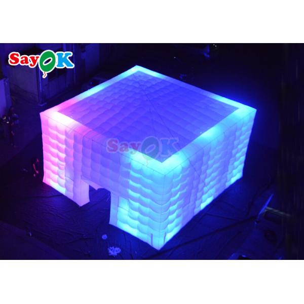 Customized Air Cube Tent Inflatable Nightclub Wedding Photo Booth With Colorful LED Light