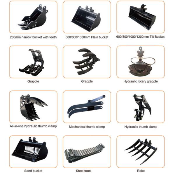 Quality Mini Digger Construction Equipment Accessories Easy Replacement wholesale