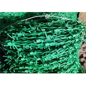 China 13cm Spacing Galvanized Barbed Wire 3mm Thick Pvc Wrap on sale