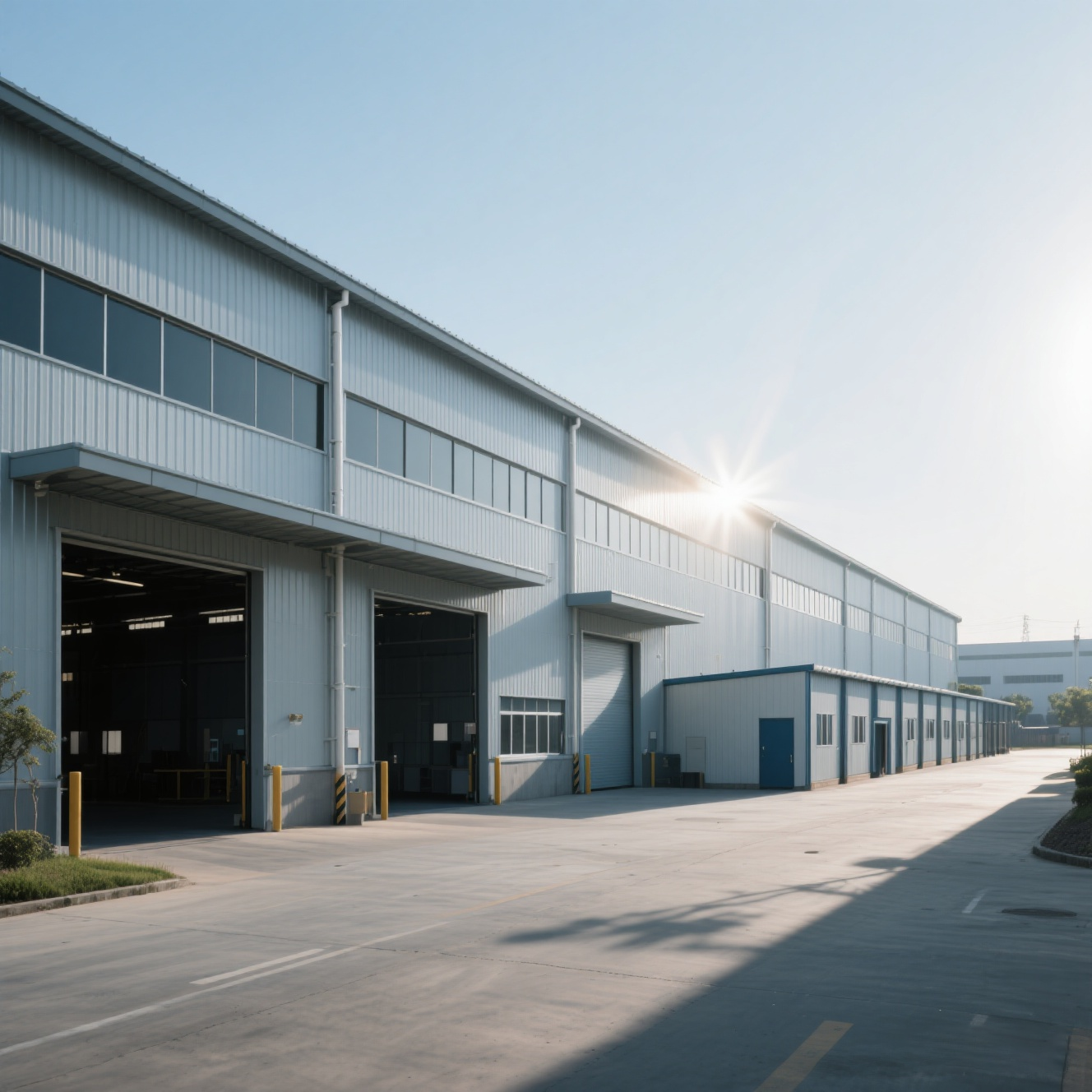 Pre Engineered Metal Structural Prefab Storage Warehouse Hangar With Free