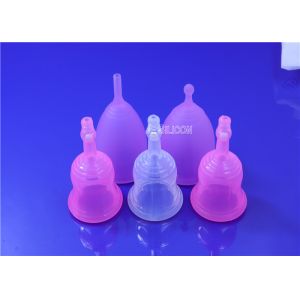 China Foldable Silicone Menstrual Cup Liquid Sterilizing No Foreign Body Sensation on sale
