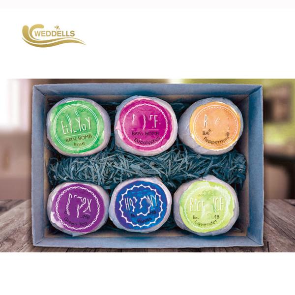 Quality 6 Pcs Fruit Scent Bath Bomb Gift Sets , Organic Shea Butter Coconut Oil Bath Bomb wholesale