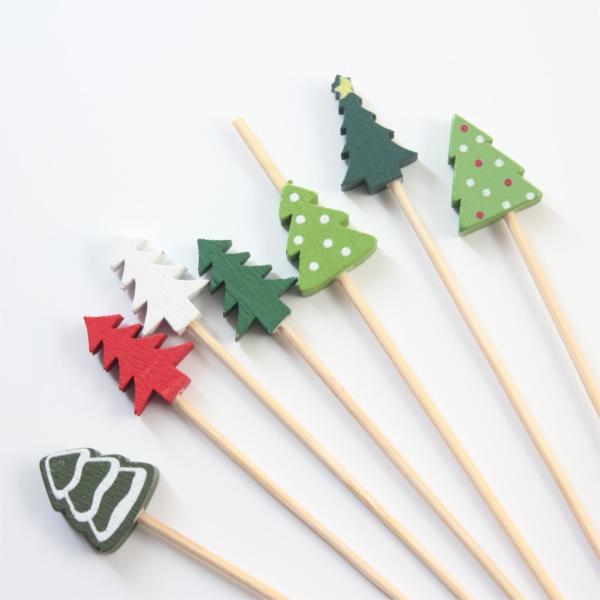 Quality Cocktail skewers with looped knot biodegradable bamboo cocktail picks disposable knotted bamboo picks wholesale