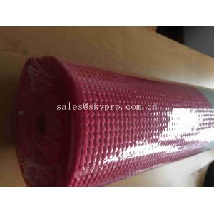 Durable Custom Printed EVA Red Yoga Mat , Foam Rubber Sheets For Fitness Club