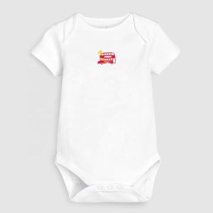 Unisex 100% Cotton Custom Printing pattern Solid Color Short Sleeve Baby Summer