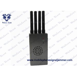 Grey 4G LTE Cell Phone Signal Jammer Portable With 4800mA / H Ni - Ion Battery