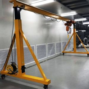 Manual Push 5 Ton Portable Gantry Crane Moving Freely Adjustable Height