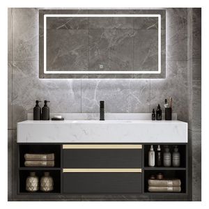 Cheap Modern Bathroom Vanity Combo with Waterproof Function and Customized Plywood Carcase for sale