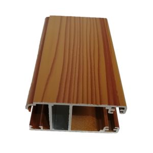 Sliding Windows Building Materials 6063 T5 Wood Finish Aluminium Profiles