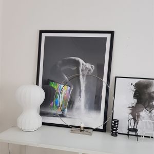 Modern Art Decoration Table Lamps Fabric Lampshade Gatto Table Lamp(WH-MTB-171)