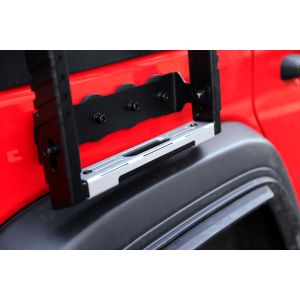 2018- WranglerJK WranglerJL CNC Machined Black Folding Side Ladder for Rubicon