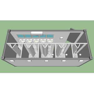 Eco Friendly Portable Toilet Container With Sandwich Panel Composite