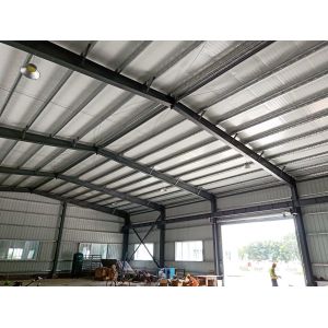 Steel Structure Galvanized Warehouse With Electric Shutter Door