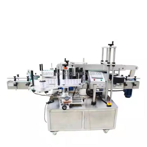 Desktop Double Sides Label Applicator for Square Bottles Automatic Flat Round
