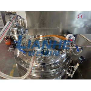 Cosmetic Cream Vacuum Emulsifier Mixer 300L-500L Agitator 65 Rpm