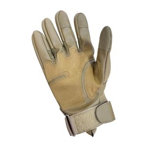 Breathable Khaki Full Finger Polyester Training Gloves for Customized Protection
