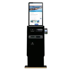 Thermal Printer Self Service Kiosk with Barcode Scanner Camera and QR Code/RFID