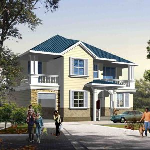 Prefabricated Villa Multi Story Steel Structure Fast To Build Affordable